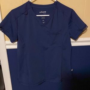 Urbane Impulse scrub top, size small, navy blue